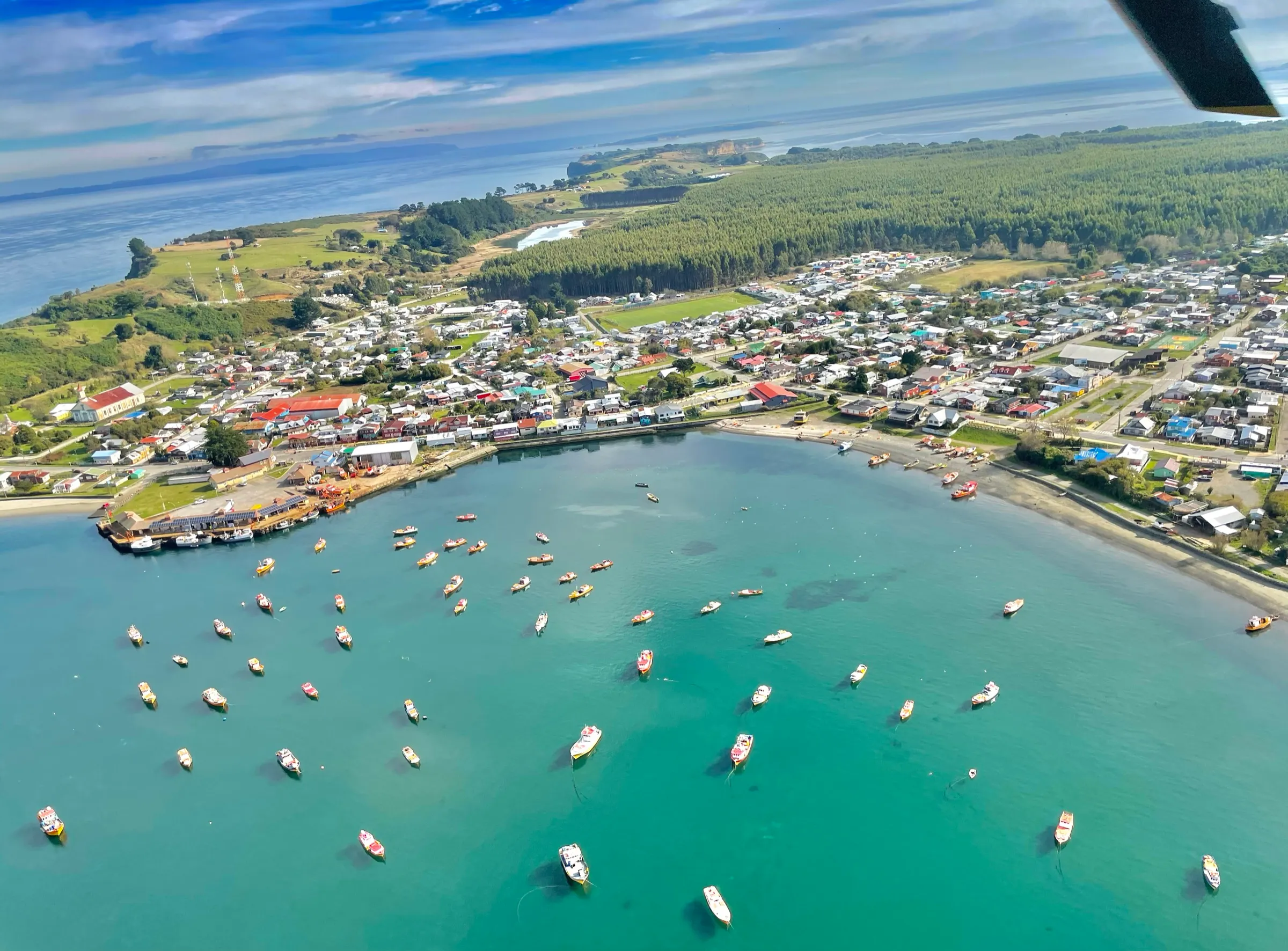 Puerto de Carelmapu desde el aire